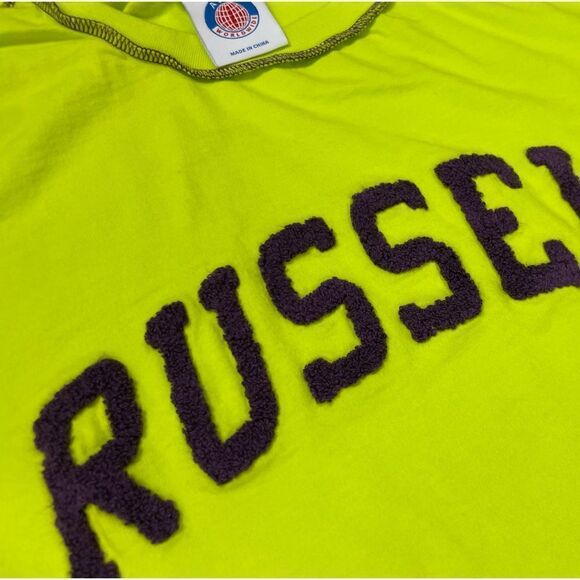 Russell ASAP Worldwide T-shirt Men Medium Neon Short Sleeve - Picture 2 of 7